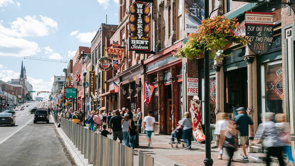 Music Row which includes street scenes and signage