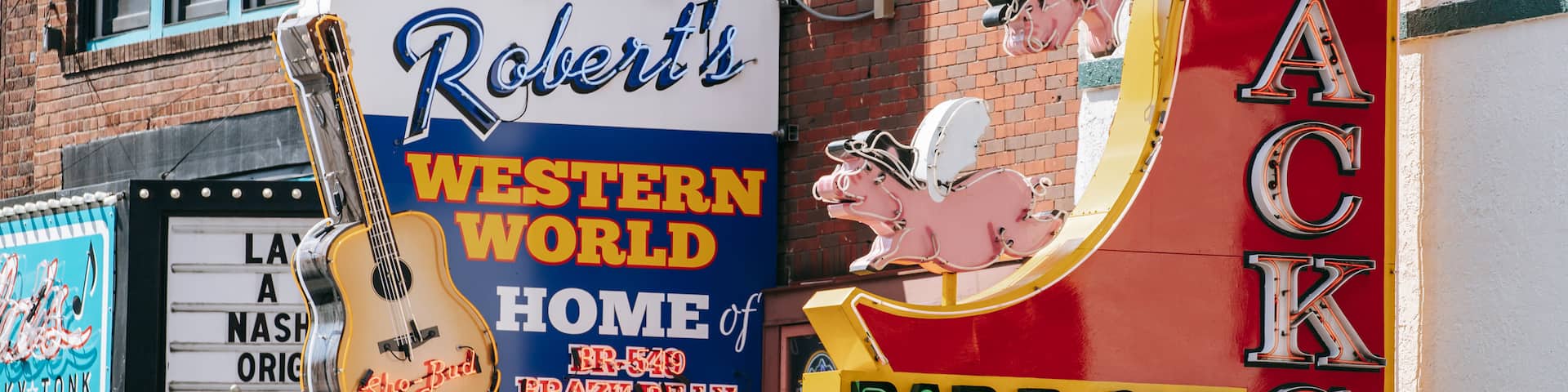 Music Row featuring signage