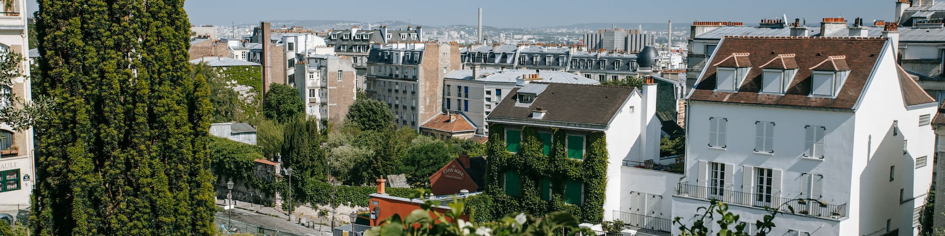 Montmartre showing landscape views and a city