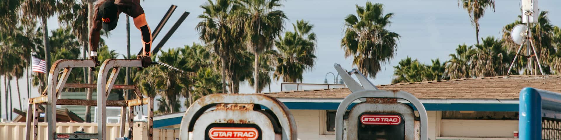 Muscle Beach Venice as well as an individual male