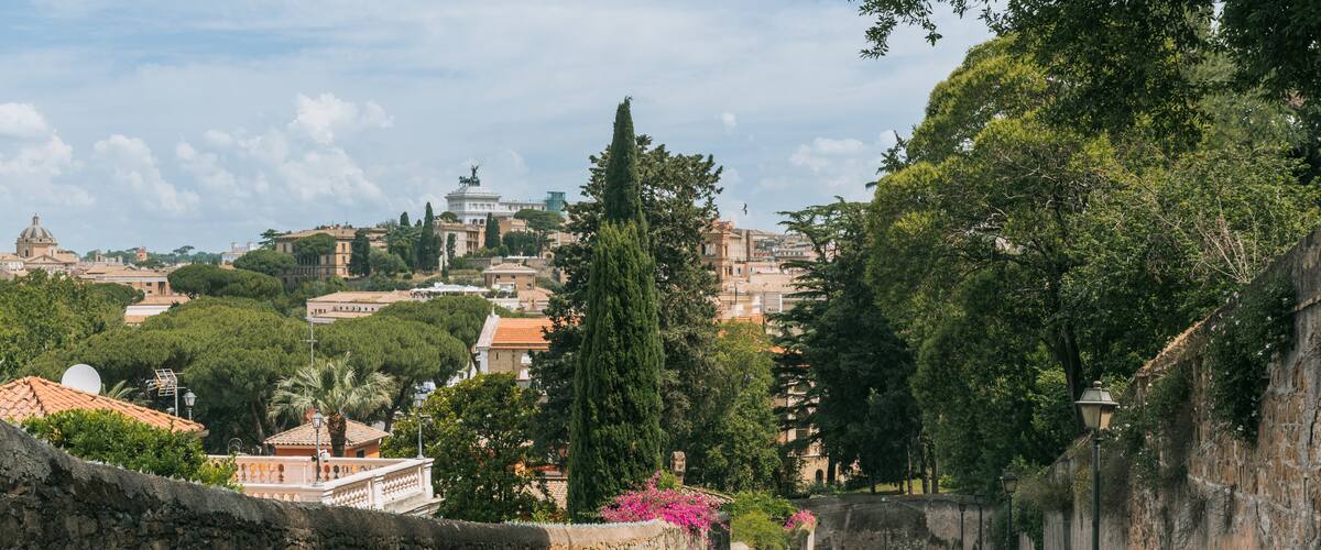 Aventine which includes landscape views and a park as well as a couple