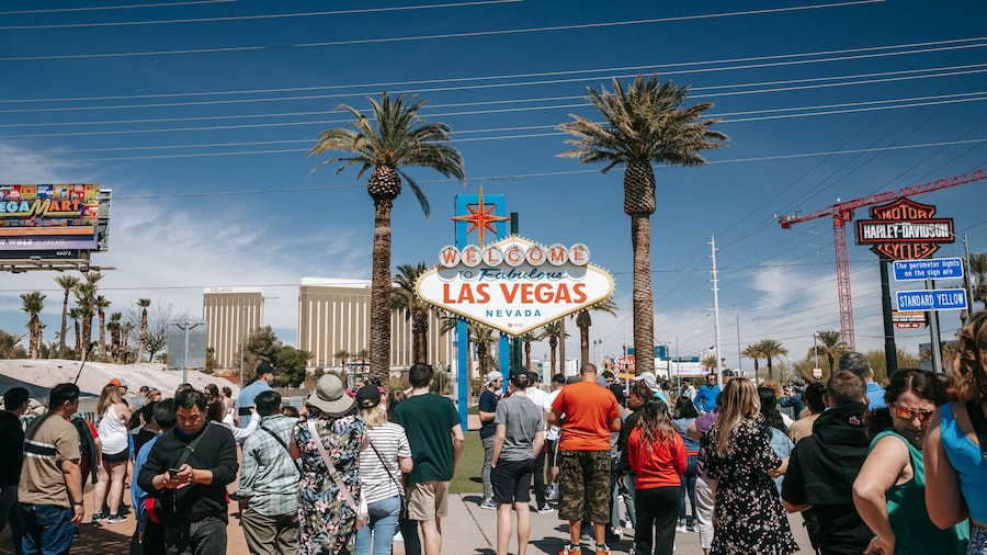 Señal de bienvenida a Las Vegas