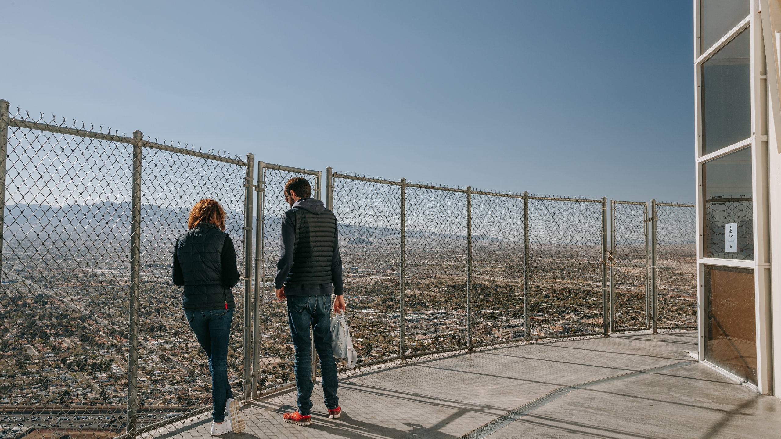 Stratosphere Tower showing views as well as a couple