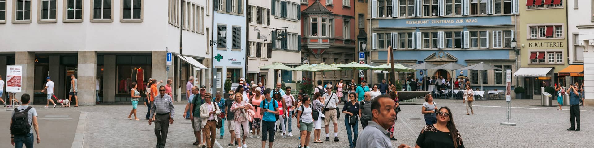 Old Town Zürich featuring a city, a square or plaza and street scenes