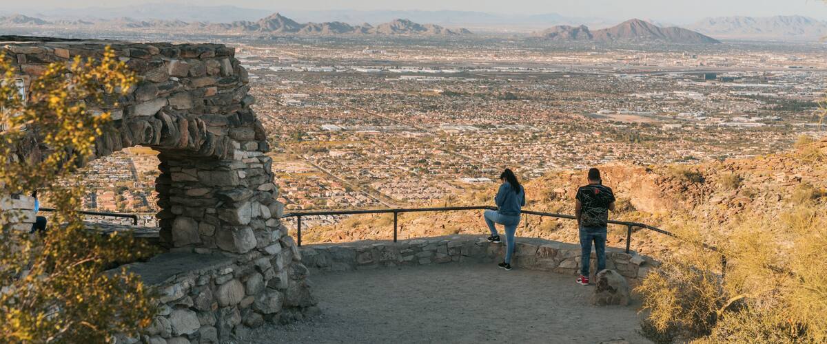 South Mountain Park which includes views and tranquil scenes as well as a couple