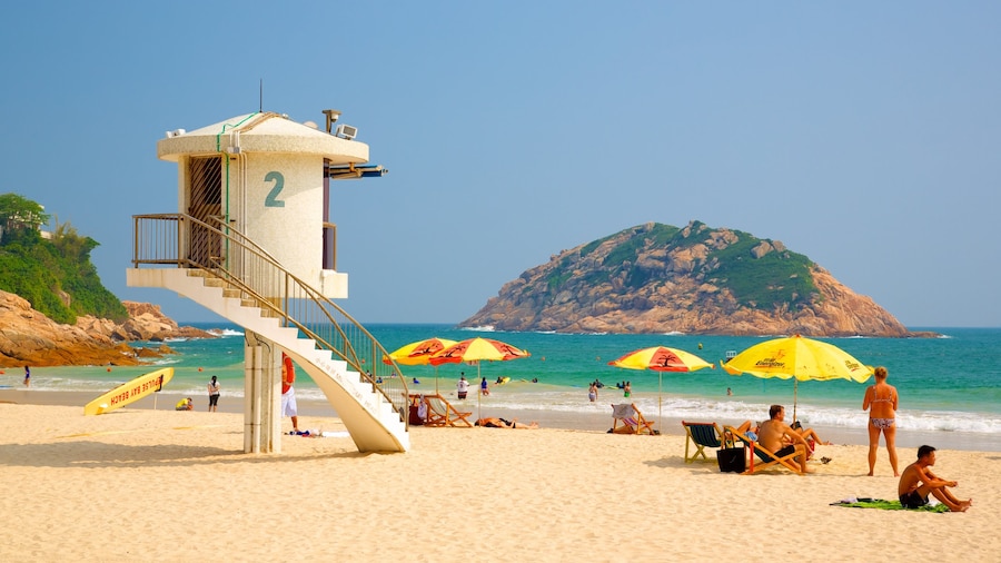 Shek O Beach showing views, general coastal views and a beach
