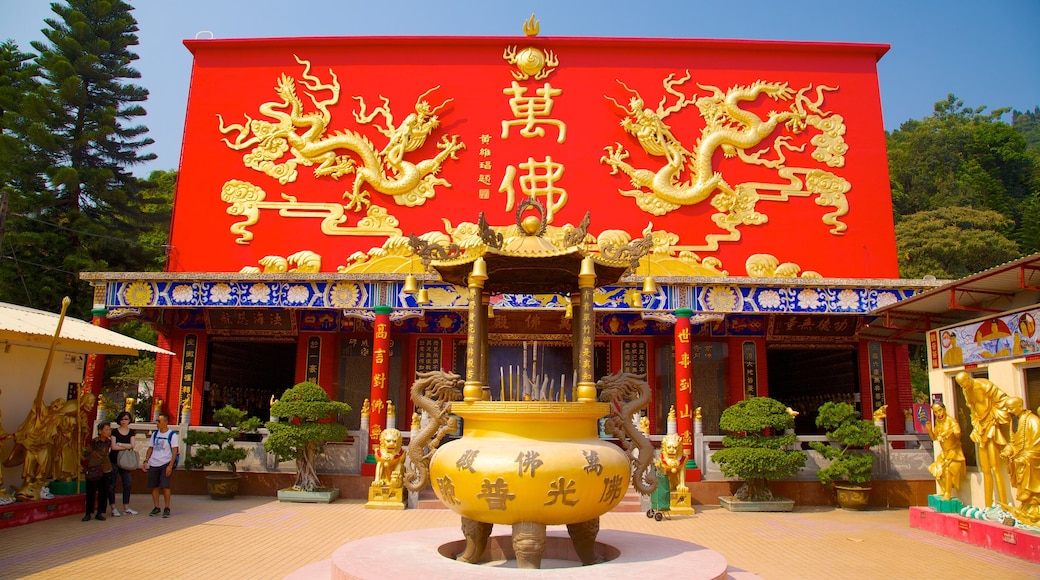 Ten Thousand Buddhas Monastery which includes religious aspects and a temple or place of worship