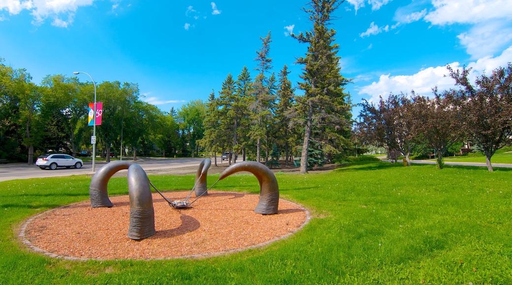 Mackenzie Art Gallery featuring outdoor art and a garden