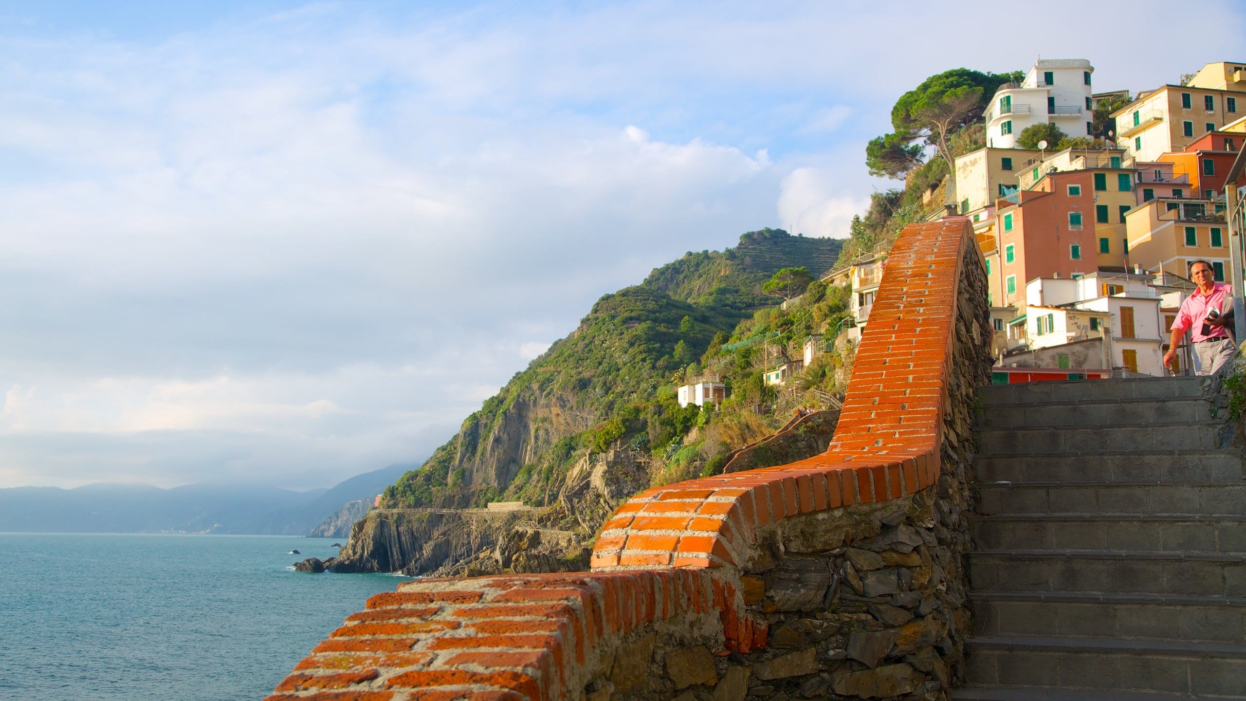 Riomaggiore showing a coastal town and general coastal views