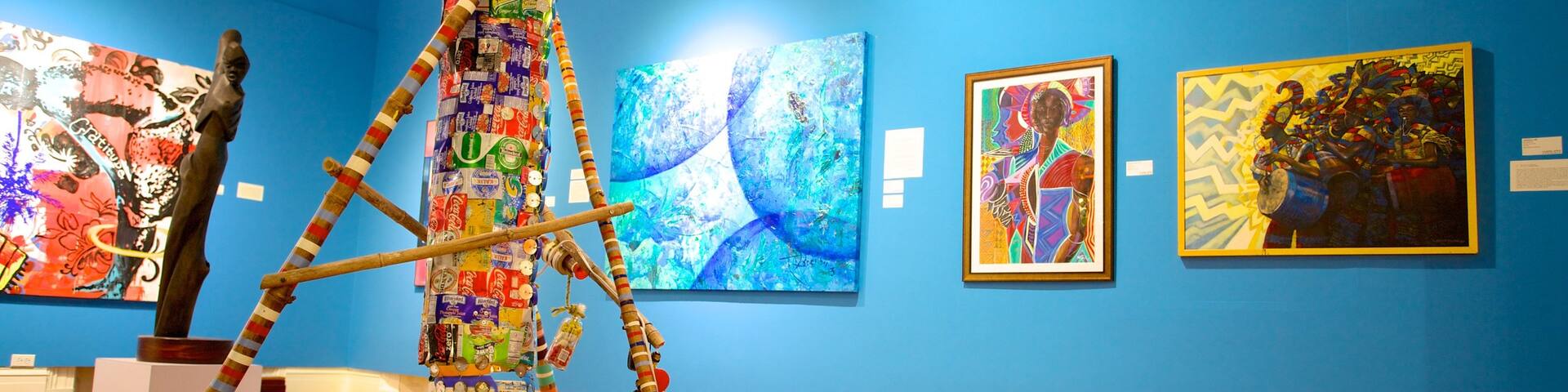 National Art Gallery of the Bahamas which includes interior views and art