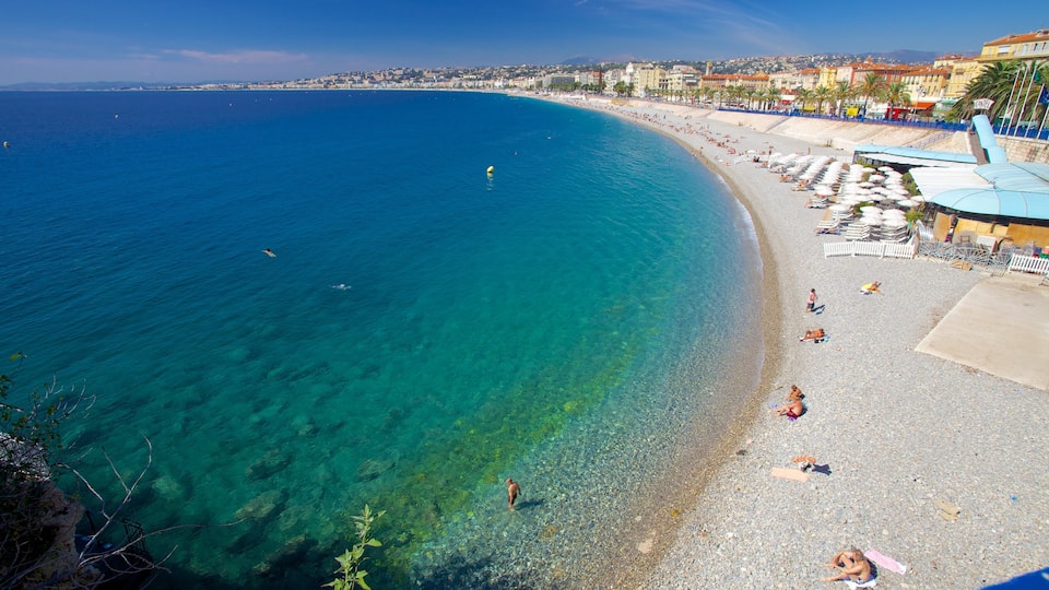 Nice which includes a pebble beach and general coastal views