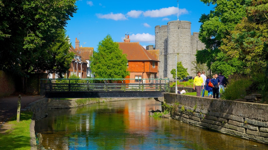 Westgate Gardens and Towers featuring a river or creek, a small town or village and a bridge