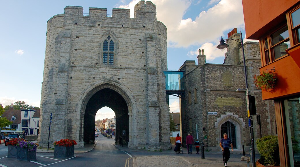 Westgate Gardens and Towers showing street scenes, heritage architecture and a city