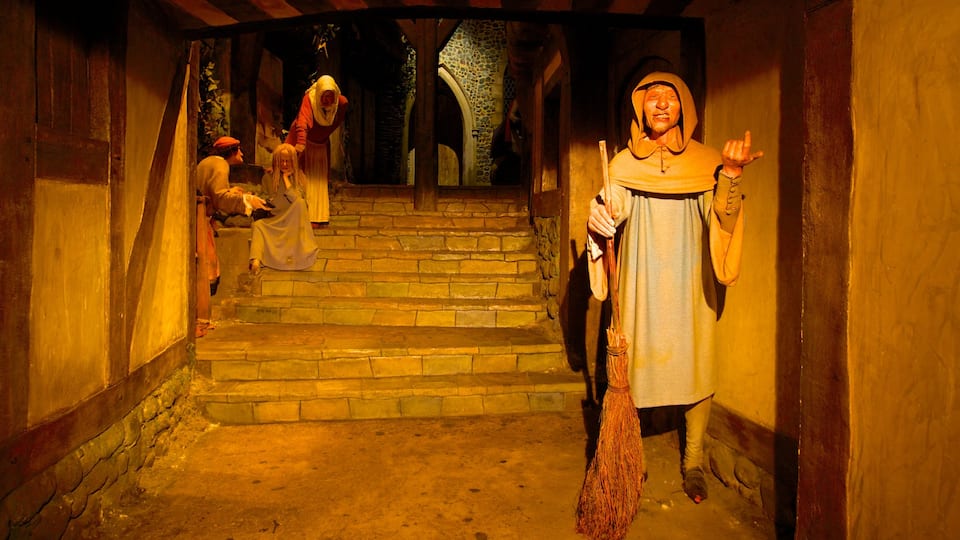 The Canterbury Tales featuring interior views