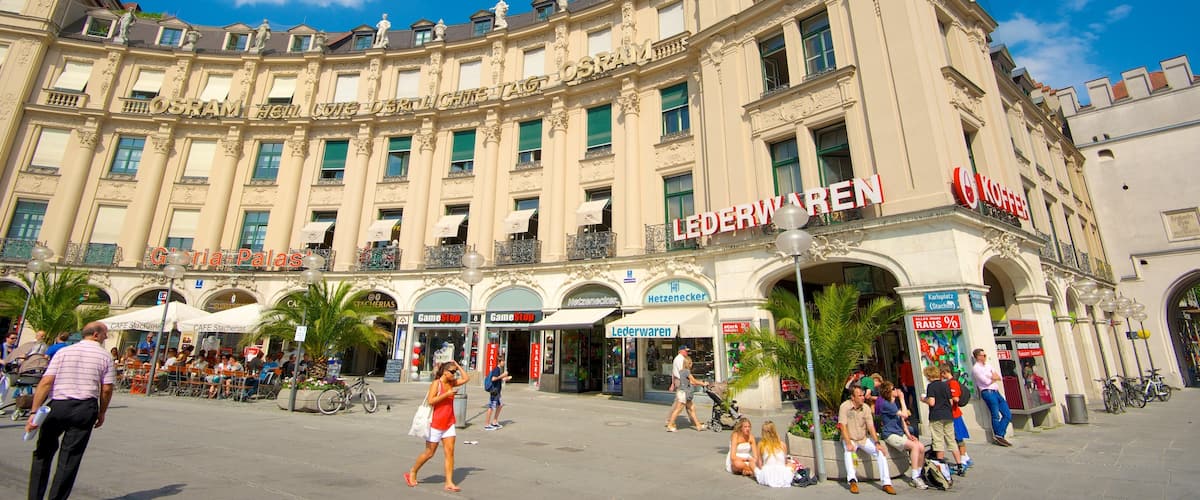 Karlsplatz - Stachus showing a square or plaza, a city and heritage architecture