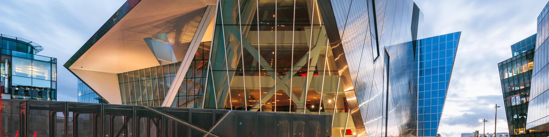 Bord Gáis Energy Theatre showing signage and modern architecture