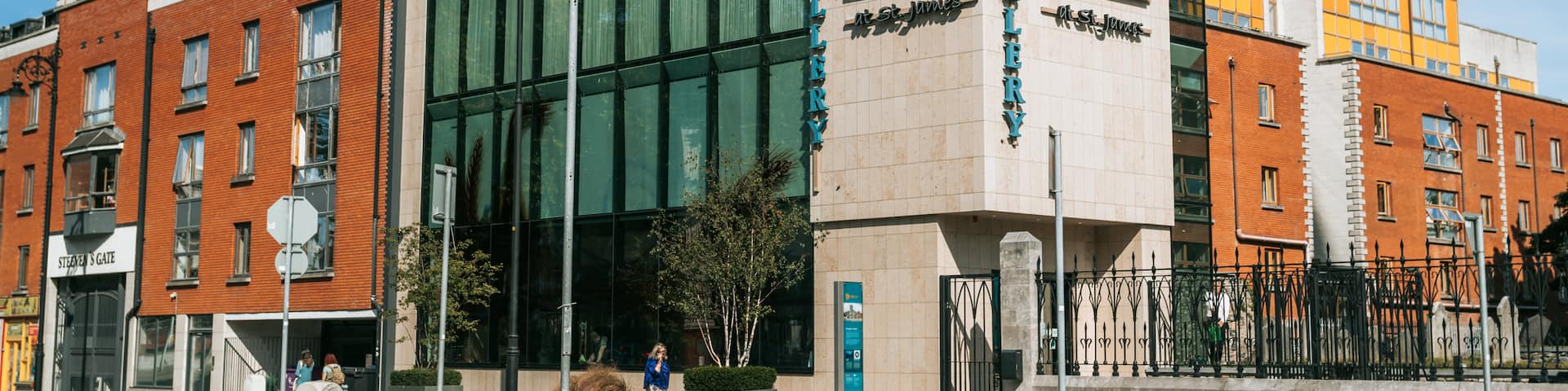 Pearse Lyons Whiskey Distillery which includes signage