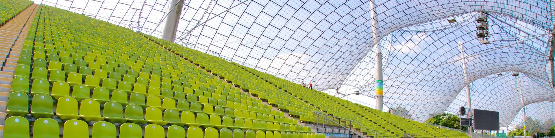 Olympic Stadium showing interior views and modern architecture