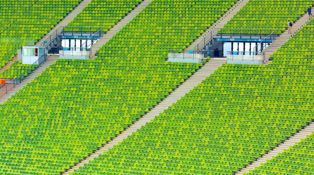 Olympic Stadium featuring interior views