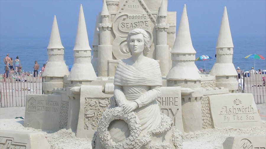 Hampton Beach featuring a statue or sculpture, outdoor art and art