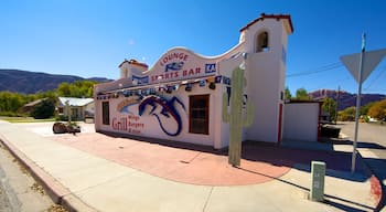 Moab which includes signage and a bar