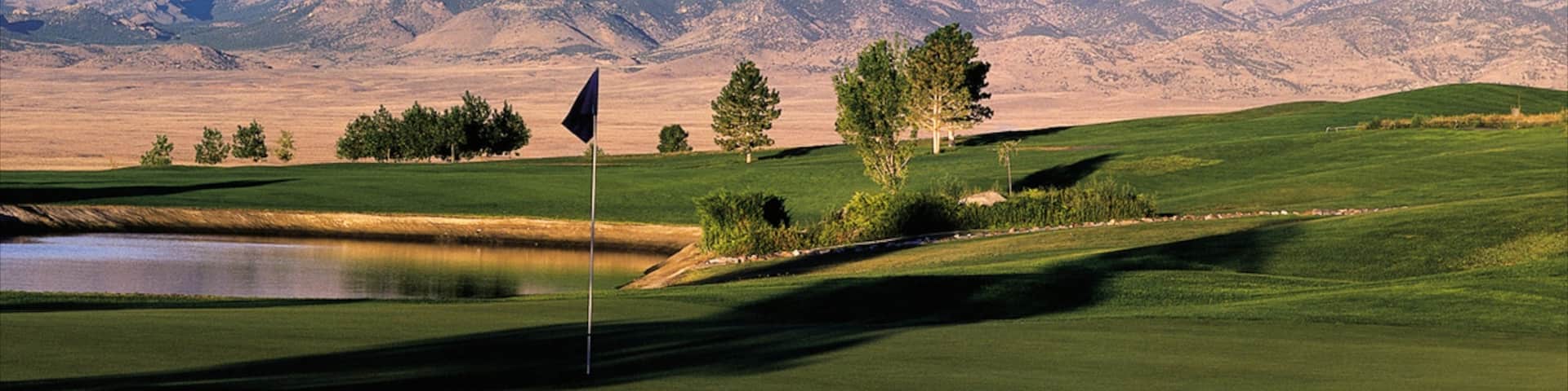 Wendover das einen Sonnenuntergang, Landschaften und Teich