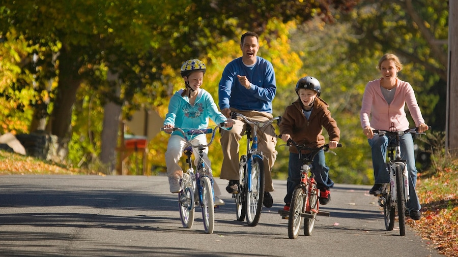 Mystic featuring road cycling as well as a family