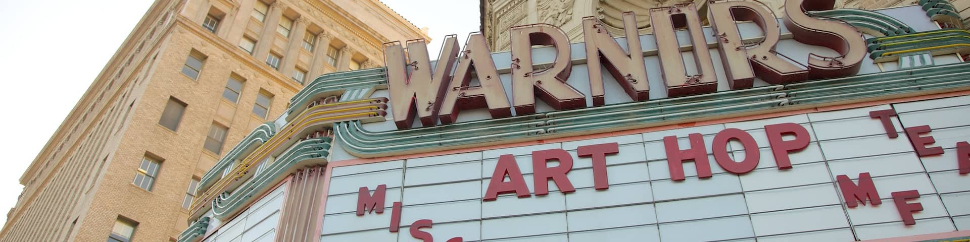 Fresno showing signage and theatre scenes