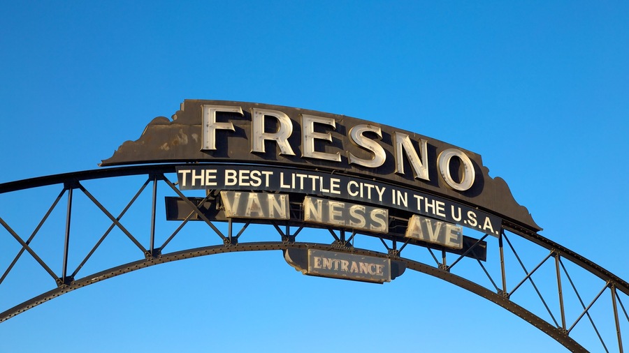 Fresno which includes signage