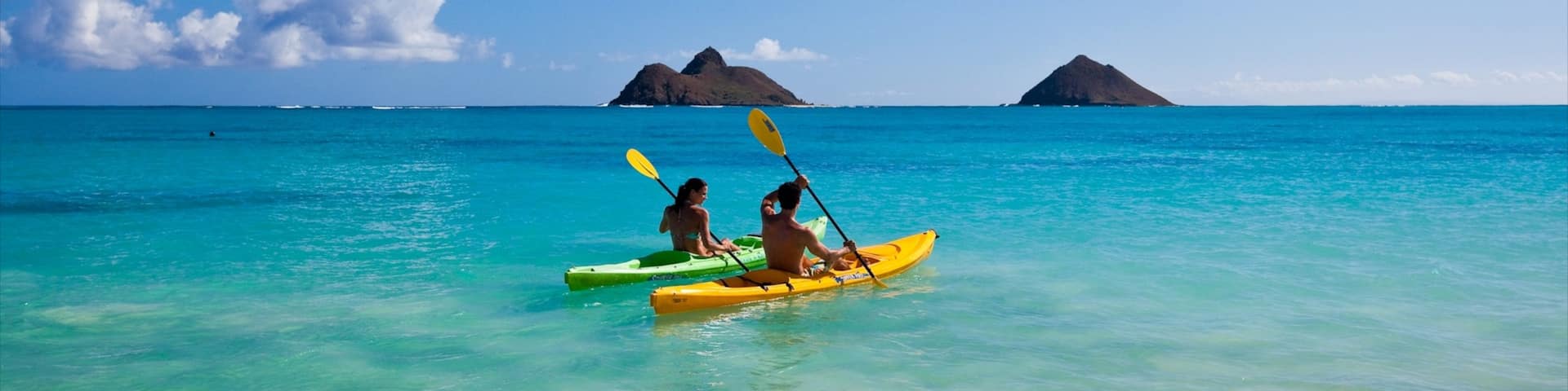 Kailua Beach featuring island images, landscape views and kayaking or canoeing