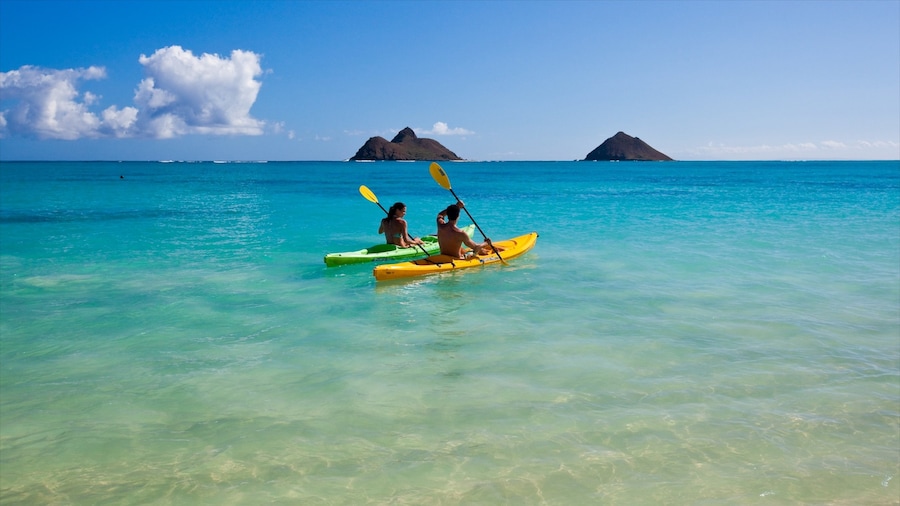 Kailua Beach featuring island images, landscape views and kayaking or canoeing