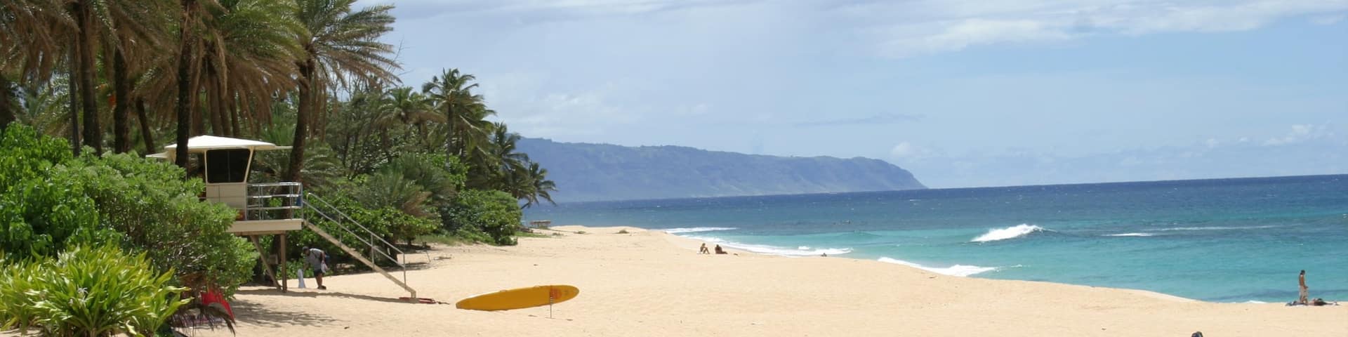 Sunset Beach which includes landscape views, tropical scenes and a beach