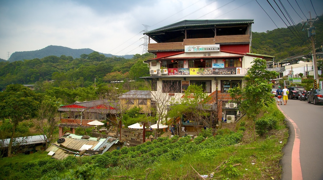 Taipei which includes a small town or village and mountains