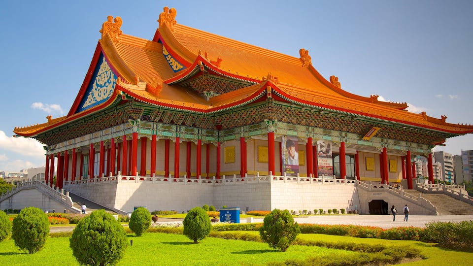 Taipei inclusief een tempel of gebedshuis, religieuze aspecten en theaters