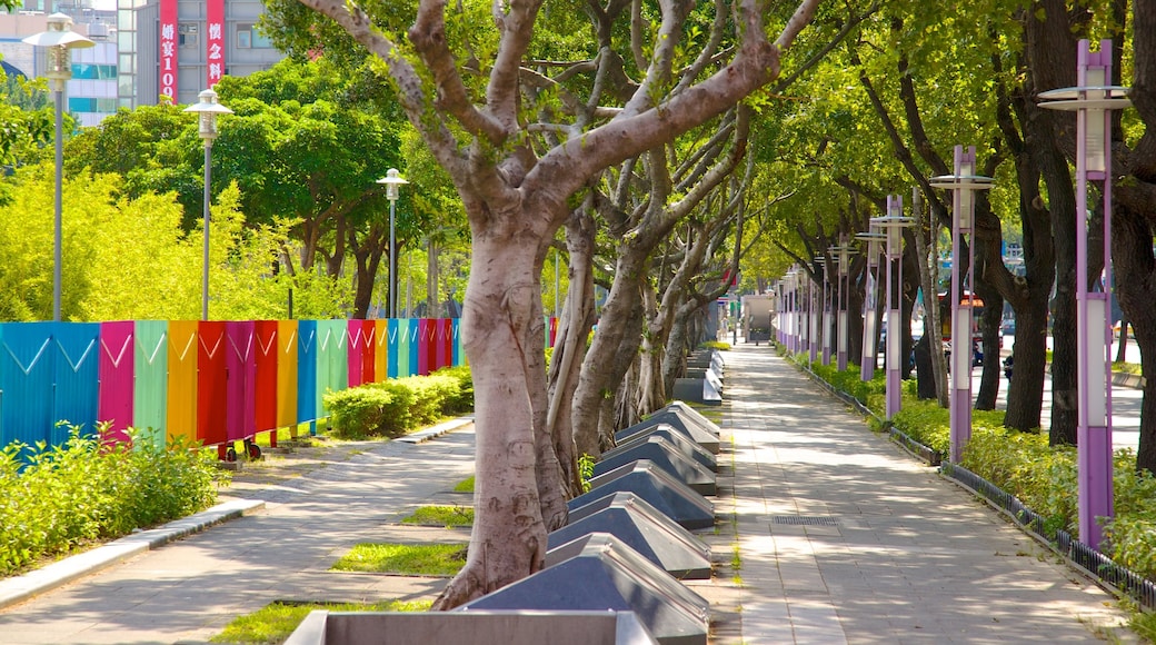 Taipei Fine Arts Museum showing a garden and outdoor art