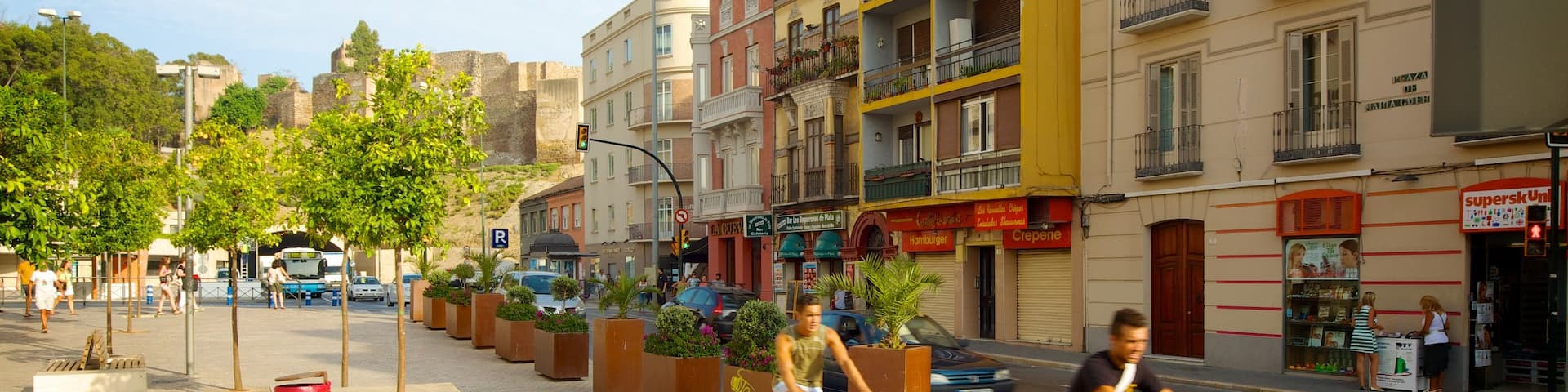Malaga showing cycling as well as a couple