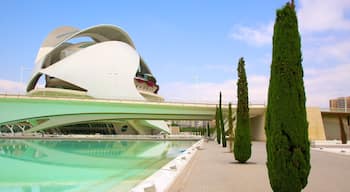 Ciudad de las Artes y las Ciencias ofreciendo arquitectura moderna