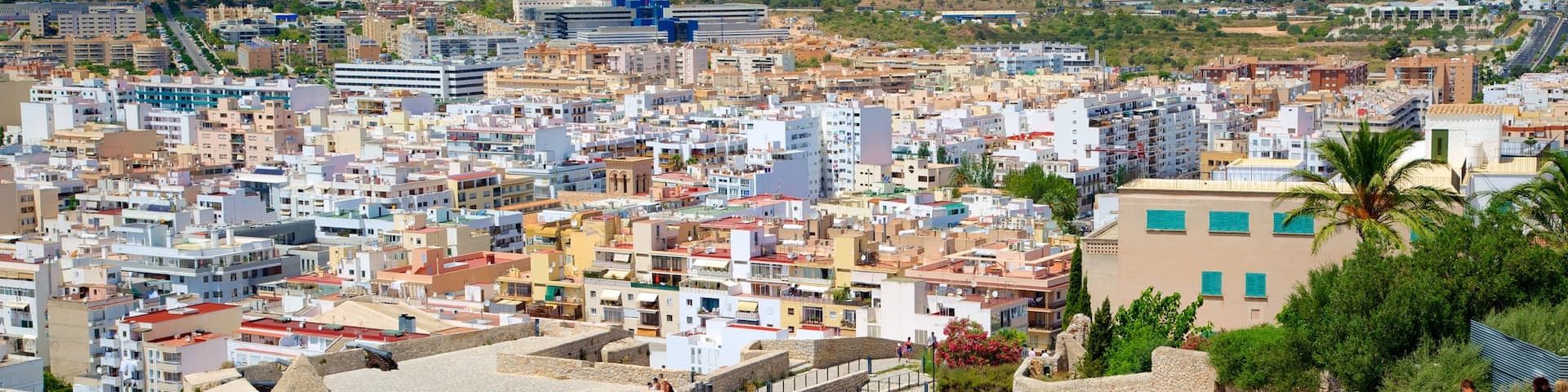 Ibiza showing heritage architecture and a city