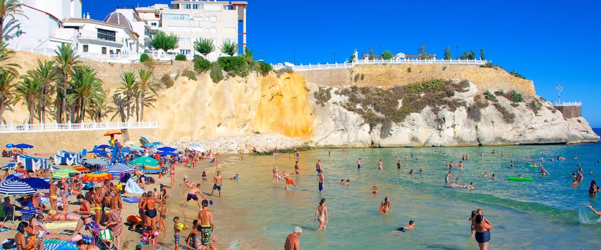 Benidorm which includes a sandy beach, swimming and a coastal town