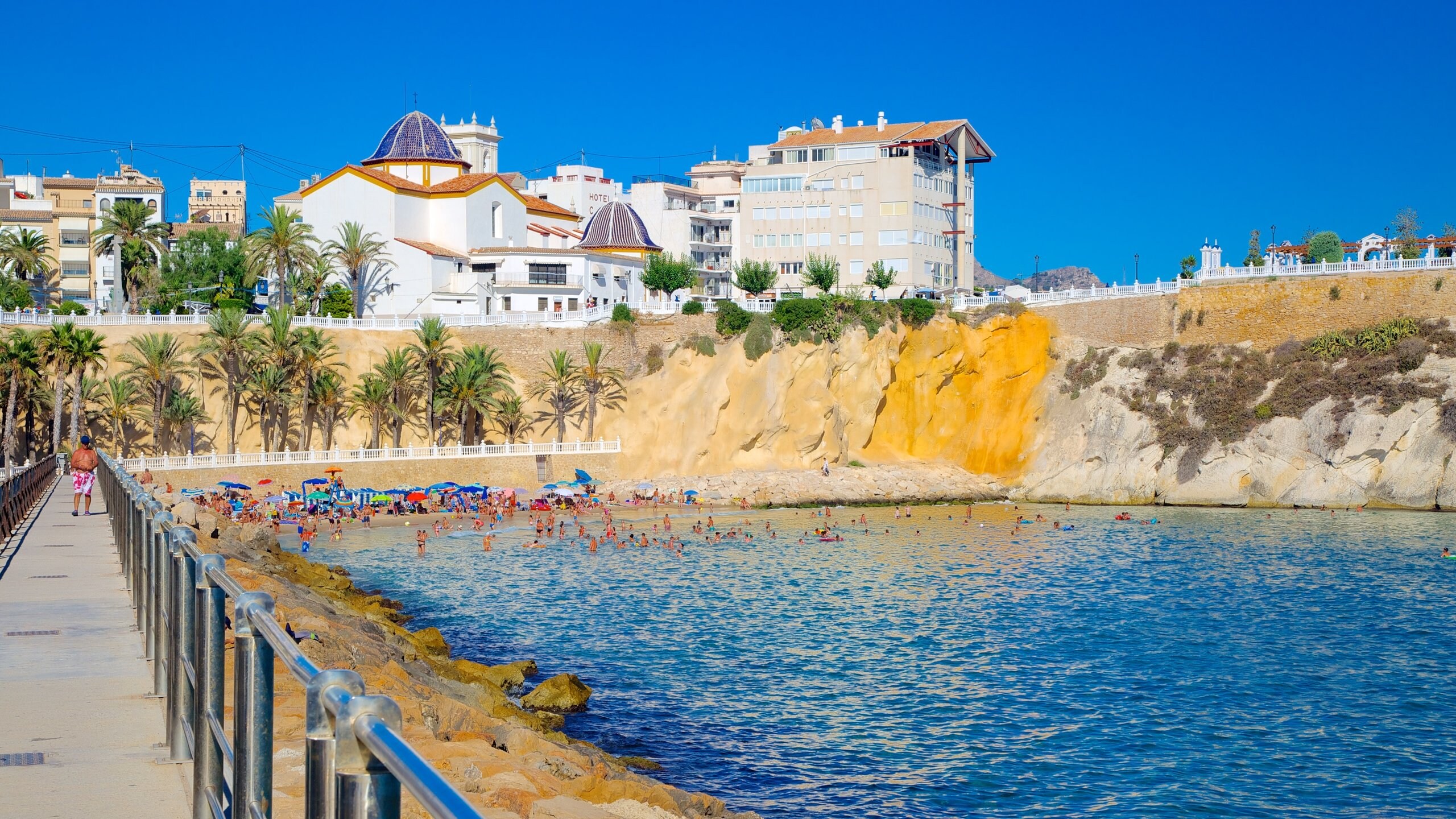 Benidorm featuring a beach, tropical scenes and swimming