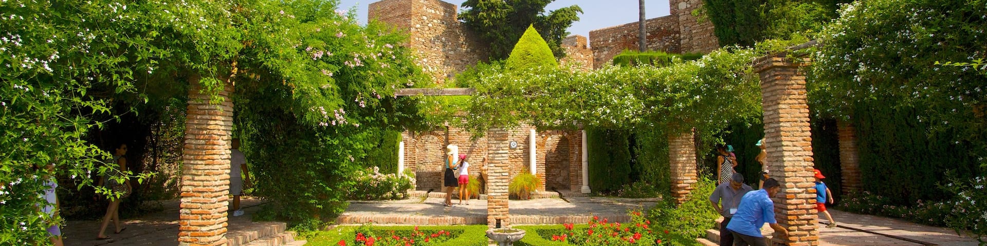 Alcazaba which includes heritage architecture, a city and a park