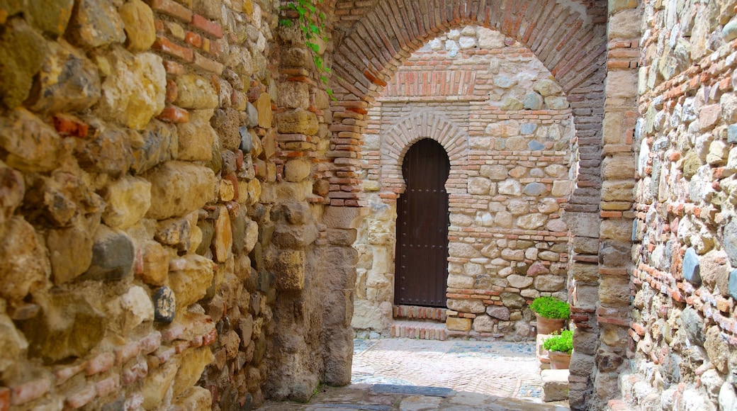 Alcazaba joka esittää linna tai palatsi ja vanha arkkitehtuuri