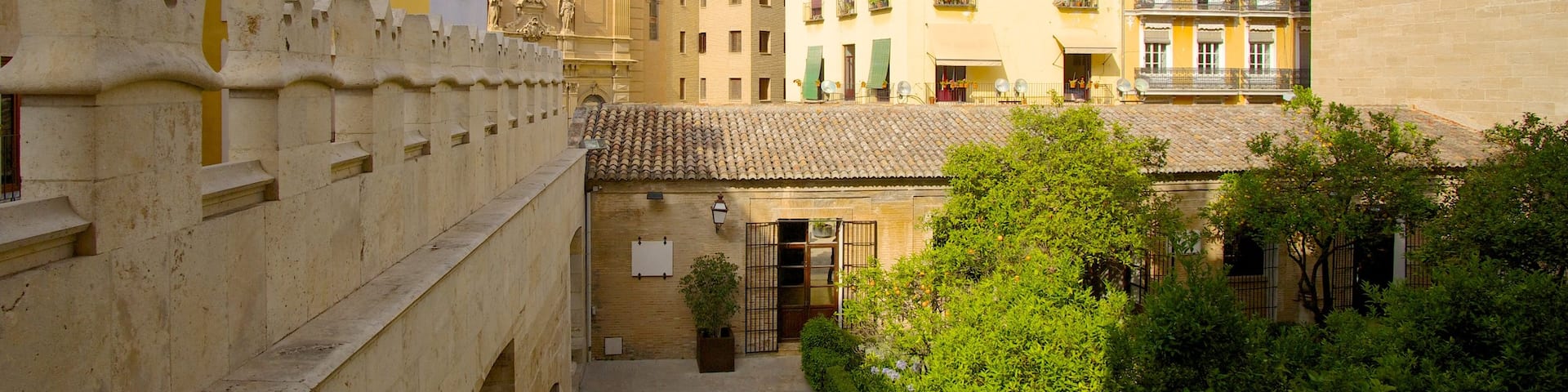 La Lonja showing a church or cathedral and a city