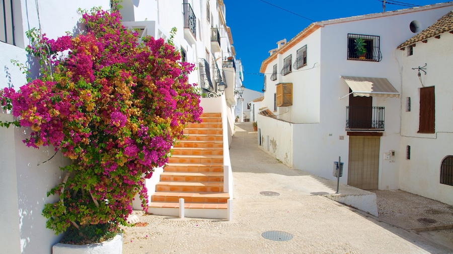 Altea que incluye una casa, una pequeña ciudad o pueblo y escenas urbanas