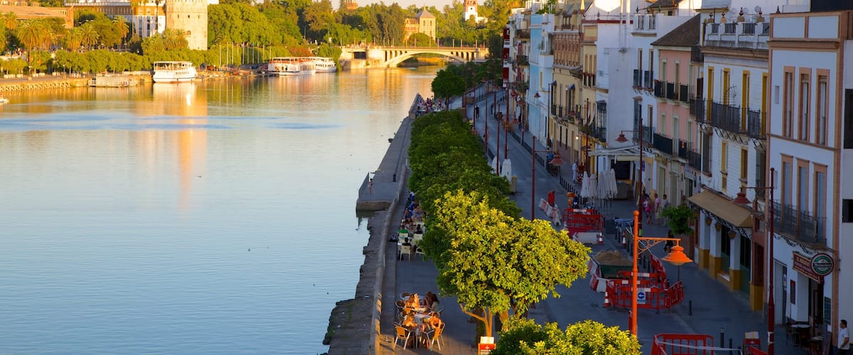 Triana bevat een rivier of beek, een stad en een huis