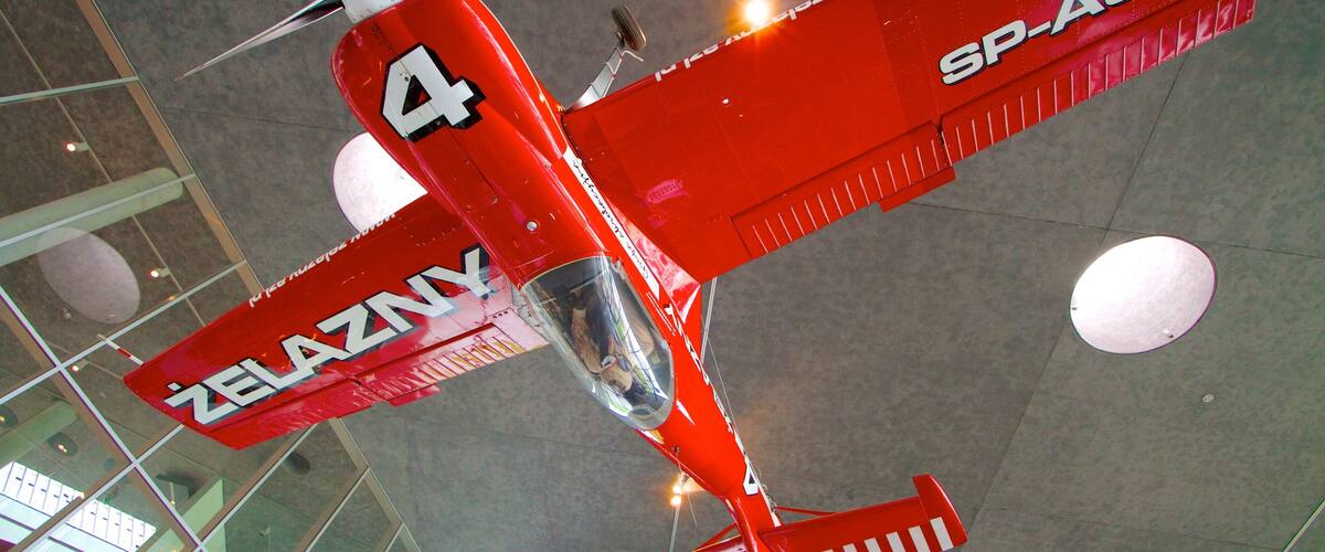 Polish Aviation Museum featuring aircraft and interior views