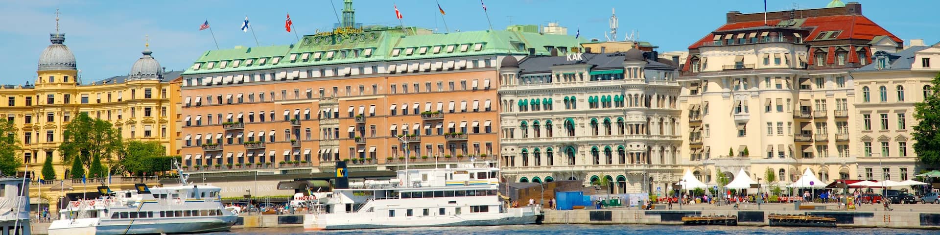 Stockholm which includes boating, a bay or harbor and a marina