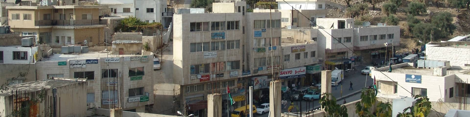 Ajloun featuring a city