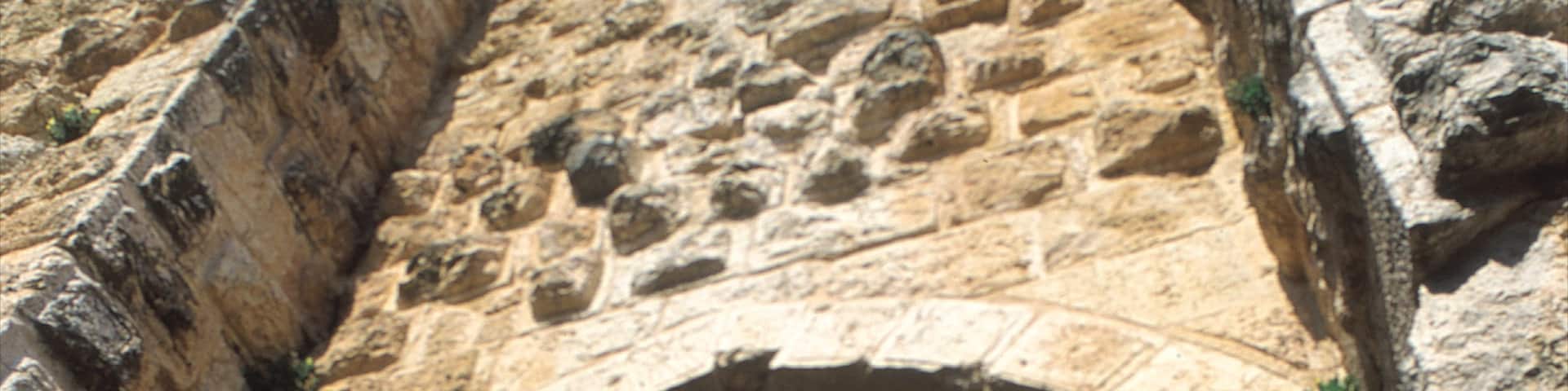 Castillo de Ajloun ofreciendo patrimonio de arquitectura y ruinas de edificios