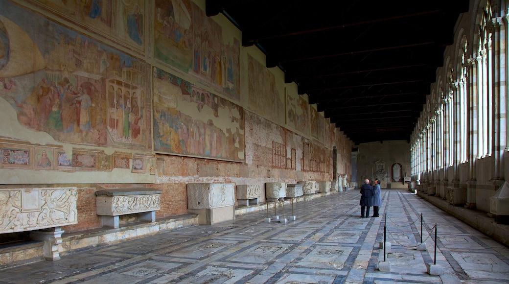 Camposanto mostrando vistas de interior y elementos patrimoniales